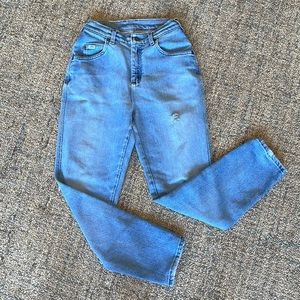 VINTAGE LEE ORIGINAL JEANS SIZE 26” 1990’s High-rise mom jeans light wash